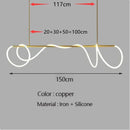 Axyaa Musical Note LED Chandelier: Modern Light Luxury Winding Lamp for Home Decor