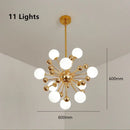 Axyaa Organic Glass Acrylic LED Chandelier Pendant Lamp for Kitchen, Restaurant, Living Room