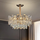 Axyaa Crystal Pendant Light: Modern Luxury Chandelier for Living Room, Bedroom, Dining Room