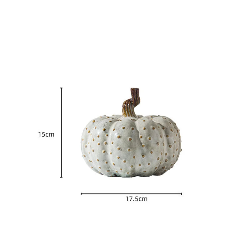 Axya Ceramic Pumpkin Ornament Handmade Sculpture Home Decoration