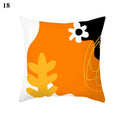 Orange Geometric Leaf Lines Pillowcase by Axyaa - Home Decor and Cozy Throw Pillows