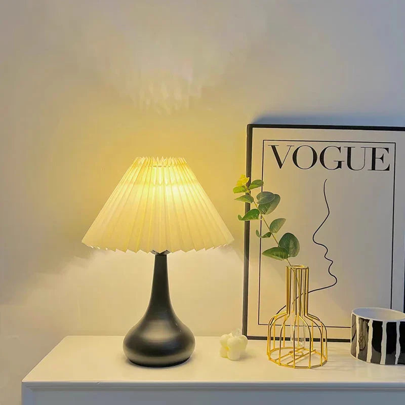 Axyaa Nordic Pleated USB Table Lamp DIY Foldable Art Atmosphere Night Light