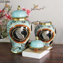 Axyaa Ceramic Tea Caddy Vase for Dried Flowers & Hydroponic Arrangements