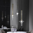 Axyaa Glass Tube Pendant Light: Modern Minimalist LED Lamp for Staircase, Restaurant, Bar & Bedroom