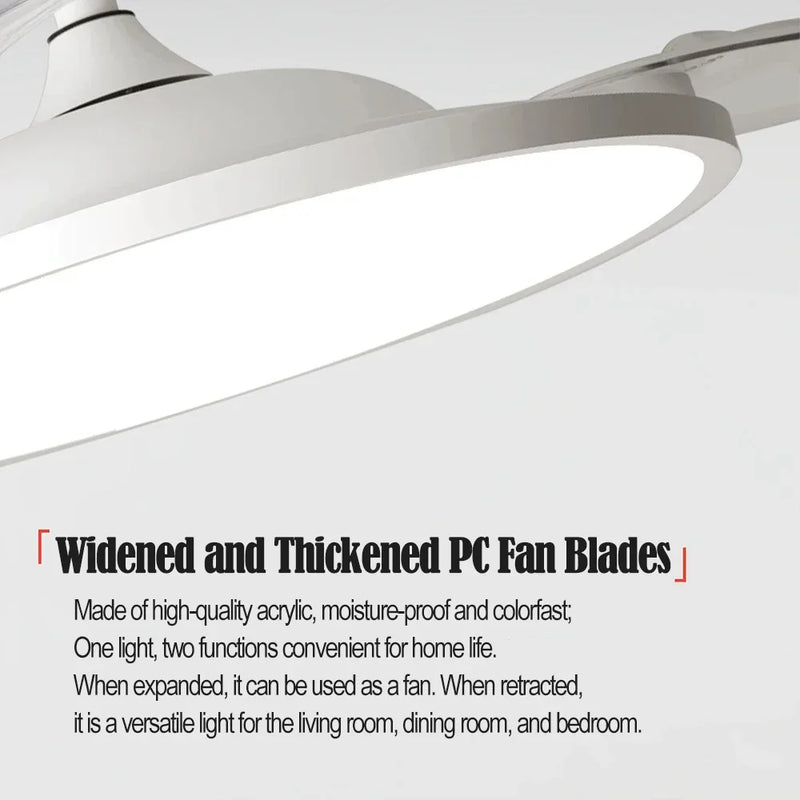 Axyaa 42/48in LED Ceiling Fan Light for Home Indoor Lighting Fixtures
