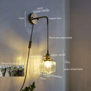 Axyaa Glass Copper LED Wall Lamp - Modern Nordic Design