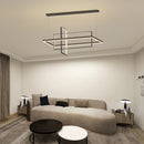 Axyaa LED Rectangle Chandelier with Remote Control for Kitchen Dining Living Bedroom