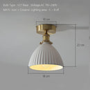 Axyaa Japanese Ceramic Luxe Chandelier: Kitchen Dining Restaurant Bar Bedside LED CeilingLamp