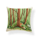 Axyaa Creative Fox Christmas Tree Cushion Cover - Retro Animal Sofa Decor Pillowcase
