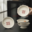 Axyaa Ceramic Heart Plate: Simple & Delicate Fruit, Snack, Chinese Tea Dish