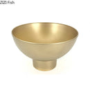 Axyaa Golden Metal Vase: Minimalist Round Plant Pot for Room Aesthetic Decor