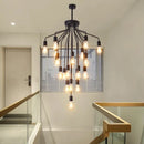 Axyaa Nordic Home Decoration Stair Chandelier Living Room Bedroom Dining Room Pendant Lights Ceiling Light Indoor Lighting