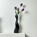 Axyaa Ceramic Geometric Lines Vase Abstract Decorative Ornaments