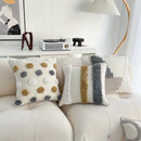 Axyaa Bohemian Tassel Cotton Linen Pillowcases for Sofa, Living Room, Bedside