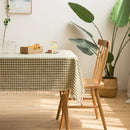 Geometric Cotton Tablecloth by Axyaa: Checkered Kitchen, Wedding & Holiday Decor