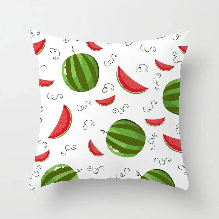 Axyaa Cartoon Watermelon Banana Print Seat Cushion Cover