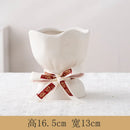 Axyaa Floral Bouquet Ceramic Vase for Hydroponic Flower Arrangement