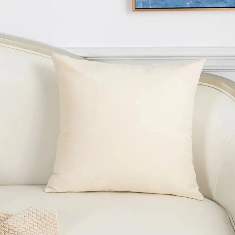 Axyaa Rural White Flower Pillow Cover - Pastoral Style Home Decor Pillowcase