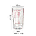 Axyaa Glass Measuring Espresso Cup Set for Coffee Extraction Mug