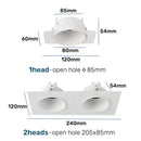 Axyaa Double Head LED Downlight Mounting Frame for Recessed Ceiling Lamps