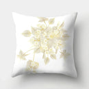 Axyaa Gold Leaf Polyester Cushion Cover - Decorative Sofa Pillow Cover