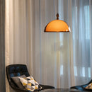 Axyaa Acrylic Lampshade LED Pendant Light - Dark Wood E27 Bulb