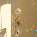 Axyaa Crystal Butterfly Moon Prism Suncatcher - Outdoor Rainbow Maker Fairy Garden Decor