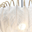 Axyaa Nordic Feather LED Pendant Light Living Room Bedroom Chandelier