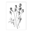 Axyaa Abstract Floral Canvas Wall Art - Nordic Style Flower Print for Living Room