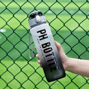 Axyaa Sports Water Bottle with Straw, Large Capacity, Leak-Proof, Portable, Motivational, Outdoor & Travel