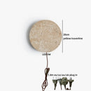 Axyaa Yellow Travertine Stone LED Wall Light Fixture for Home Interior.