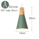 Axyaa Wooden Iron Pendant Light for Dining Kitchen Living Room LED Loft Fixture