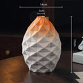 Axyaa Geometric Pleated Ceramic Vase - Abstract Stripes Flowerpot