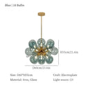 Axyaa Glass Bubble Pendant Chandelier for Modern Room Decor
