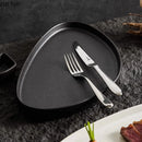 Axyaa Circular Triangle Ceramic Plate Steak Pasta Salad Dessert Molecular Cuisine Tableware