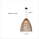 Axyaa Handmade Rattan Chandelier: Elegant Woven Art Lamp for Bedroom, Dining & Study Room