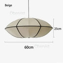 Axyaa Japanese Lantern Pendant Light: Traditional Fabric Hang Lamp for Bedroom, Living Room, Restaurant