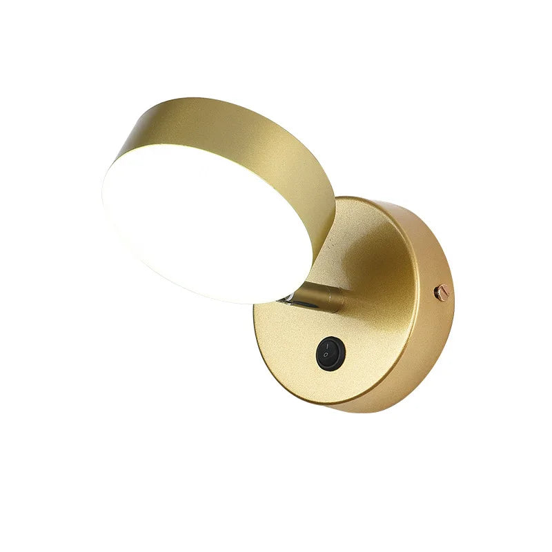 Axyaa Trichromatic Light Wall Lamp: Adjustable Bedside Reading LED Wall Lamp