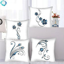 Axyaa Blue Flower Pattern Pillow Case
