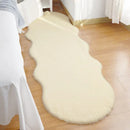 Axyaa Plush Faux Rabbit Fur Carpet: Modern Living Room & Kids Bedside Rug