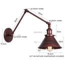 Axyaa Vintage Iron LED Wall Lamp with Pull Chain Switch