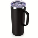 Axyaa 24oz Double Wall Coffee Tumbler with Handle Lid Stainless Steel Insulated Cup