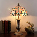 Axyaa Shell Decor Brass Vase Table Lamps LED Modern Tiffany Design for Home Bedroom