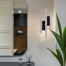 Axyaa Modern Minimalist Wall Lamp Black White Aluminium 3000K for Foyer Bedroom Bathroom