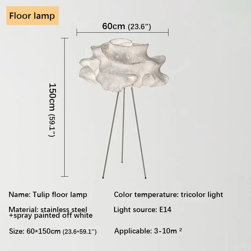 Axyaa Tulip Flowers LED Table Lamp - Modern Nordic Bedroom Decor