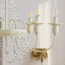 Axyaa French Crystal Chandelier Wall Lamp for Bedroom Princess Room