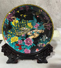 Axyaa Ceramic Plate Ornaments with Base: Modern Home Decor, Flower Arrangement Craft