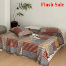 Axyaa 4-Layer Cotton Gauze Fringed Blanket for Spring & Summer