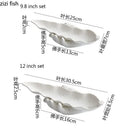 Axyaa Ceramic Dessert Plate Set: Creative Sushi & Snack Serving Dishes.
