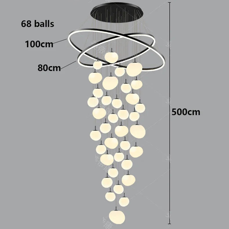 Axyaa Staircase Chandelier Pendant Light for Modern Home Decor & Indoor Lighting